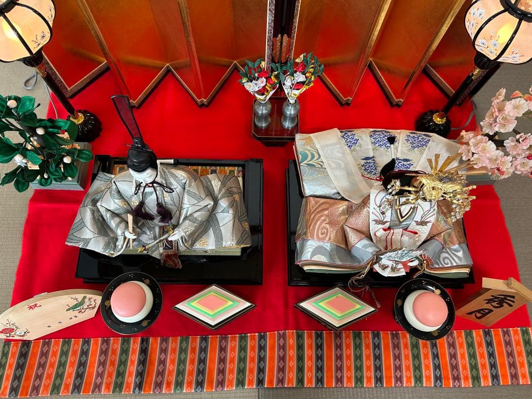 雛人形セット 伝統的な装飾付き