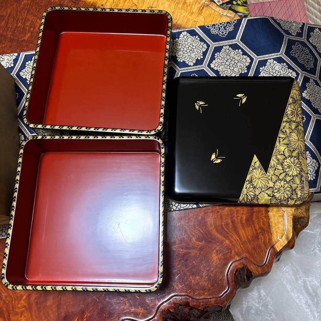 二役堂製 金箔装飾 重箱