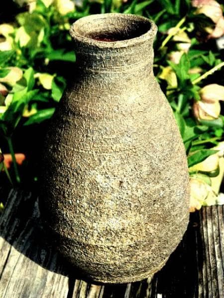 ♥各務周海　信楽　焼締　花器　花瓶　骨董　古玩