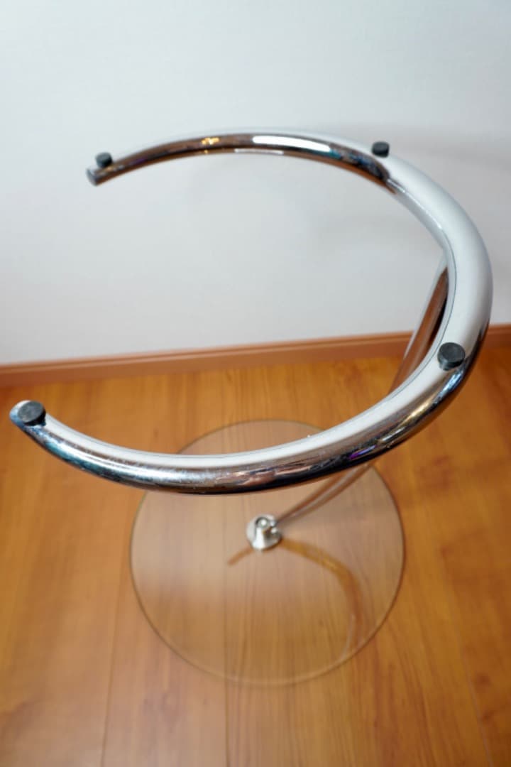 IDC大塚 ガラスラウンドサイドテーブル