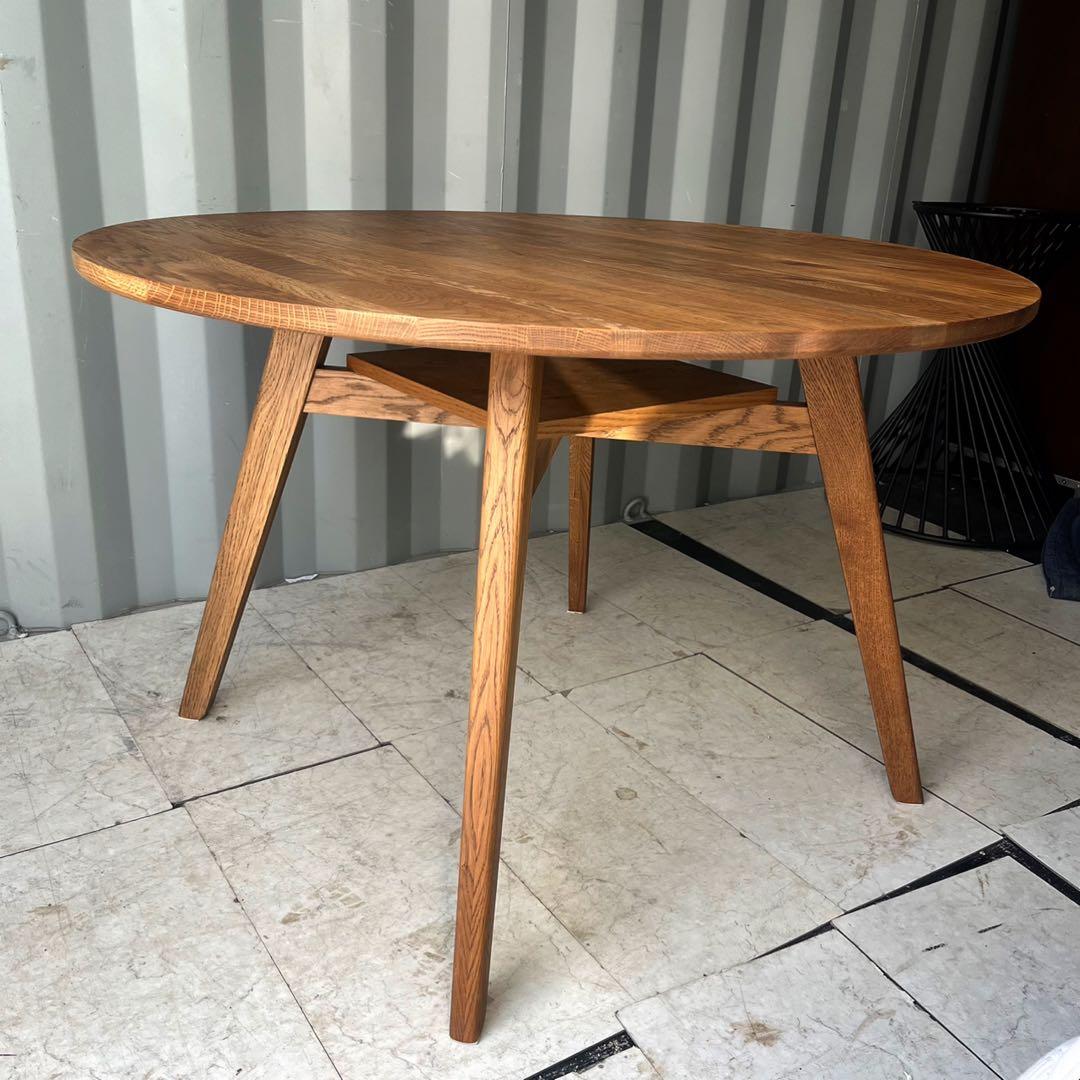 取付無料！ウニコ ADDAY アディ 北欧風天然木ラウンドダイニングテーブル✨