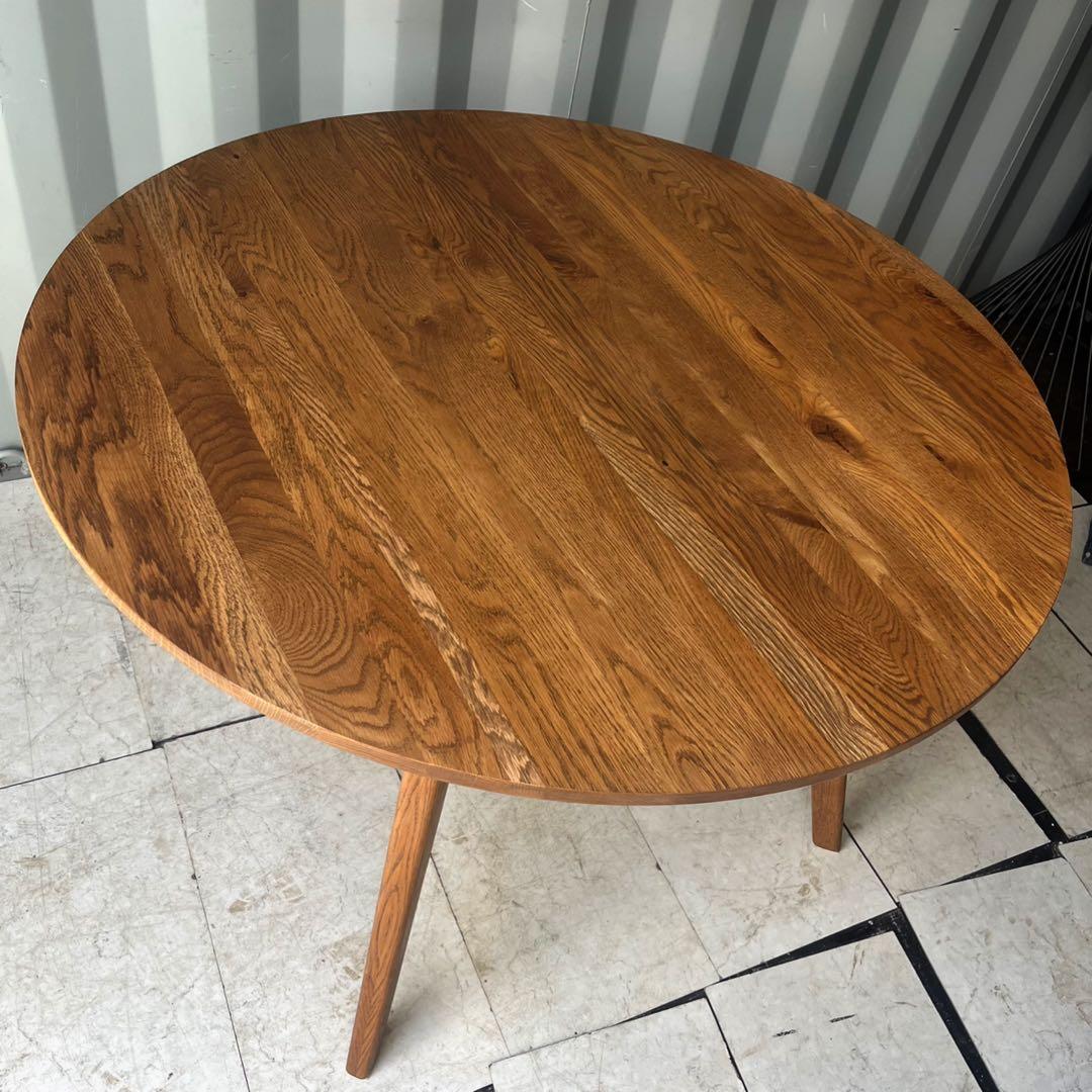 取付無料！ウニコ ADDAY アディ 北欧風天然木ラウンドダイニングテーブル✨