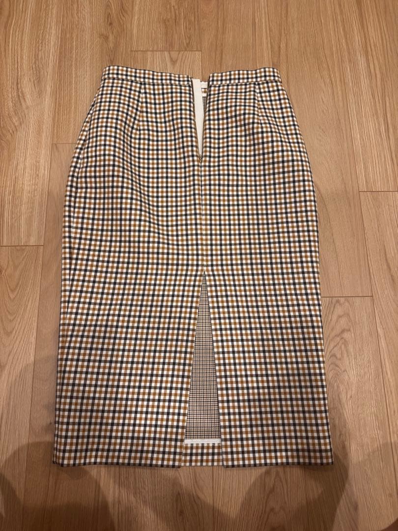 ROCHAS チェック柄 タイトスカート 40