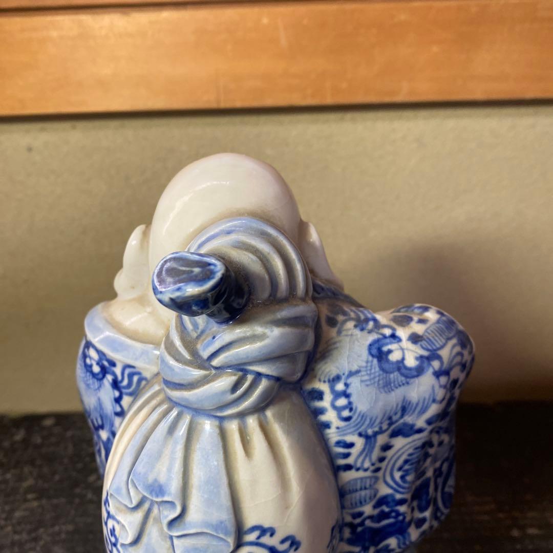 九谷焼　布袋置物　21cm13cm10cm