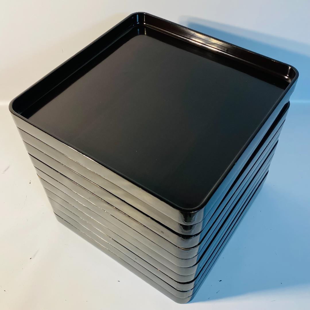 御膳 木製 漆器 10客セット 膳 お膳 会席膳 懐石膳 お盆 工芸品 送料込み