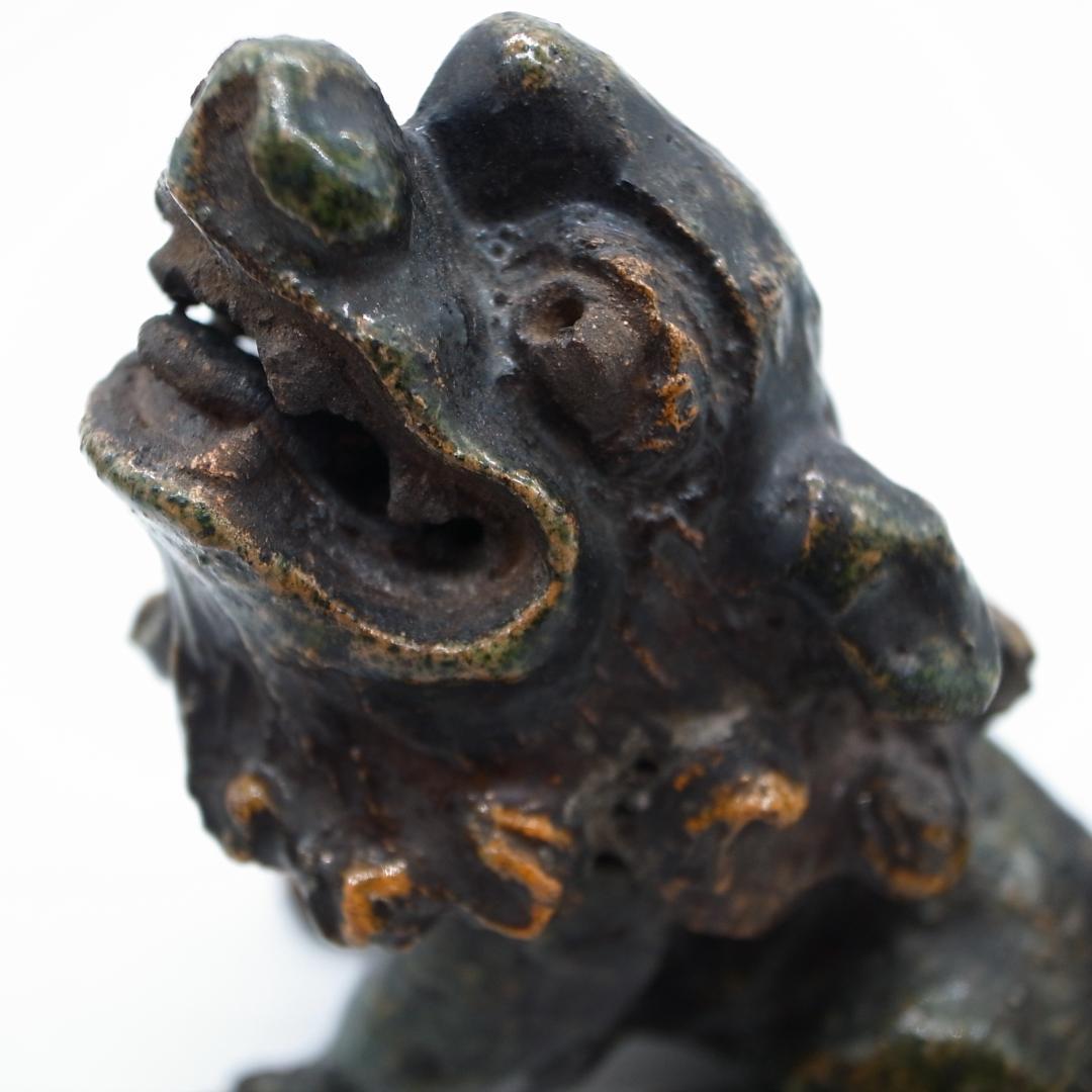 源内焼獅子香炉銘鳩渓