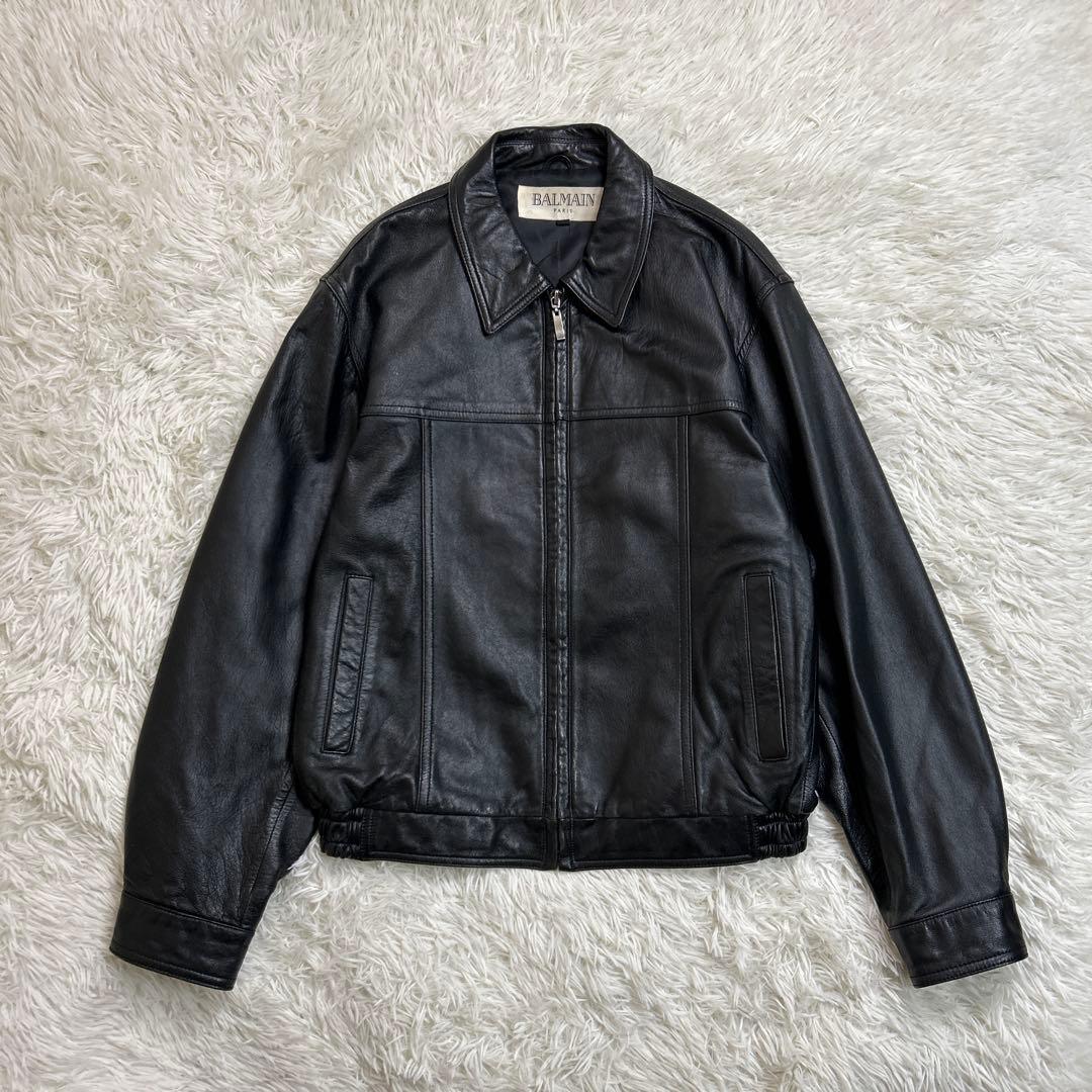 ジャケット・アウター vintage -BALMAIN- lamb leather jacket M