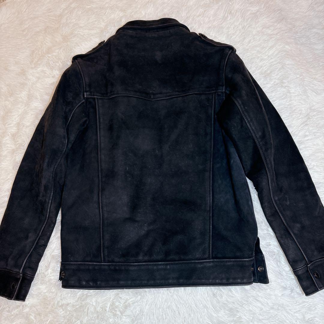 コラボ 希少 ショット コアファイター レザー ジャケット L 黒 希少