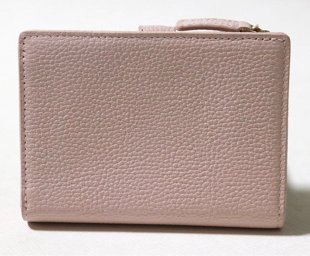 《アニエスベー》箱付新品 現行モデル ベルトデザイン 型押しレザー 2つ折り財布