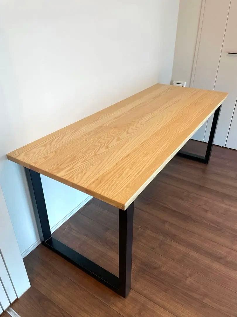 【chom kame】テーブル 無垢 ホワイトアッシュ180cmx70cm