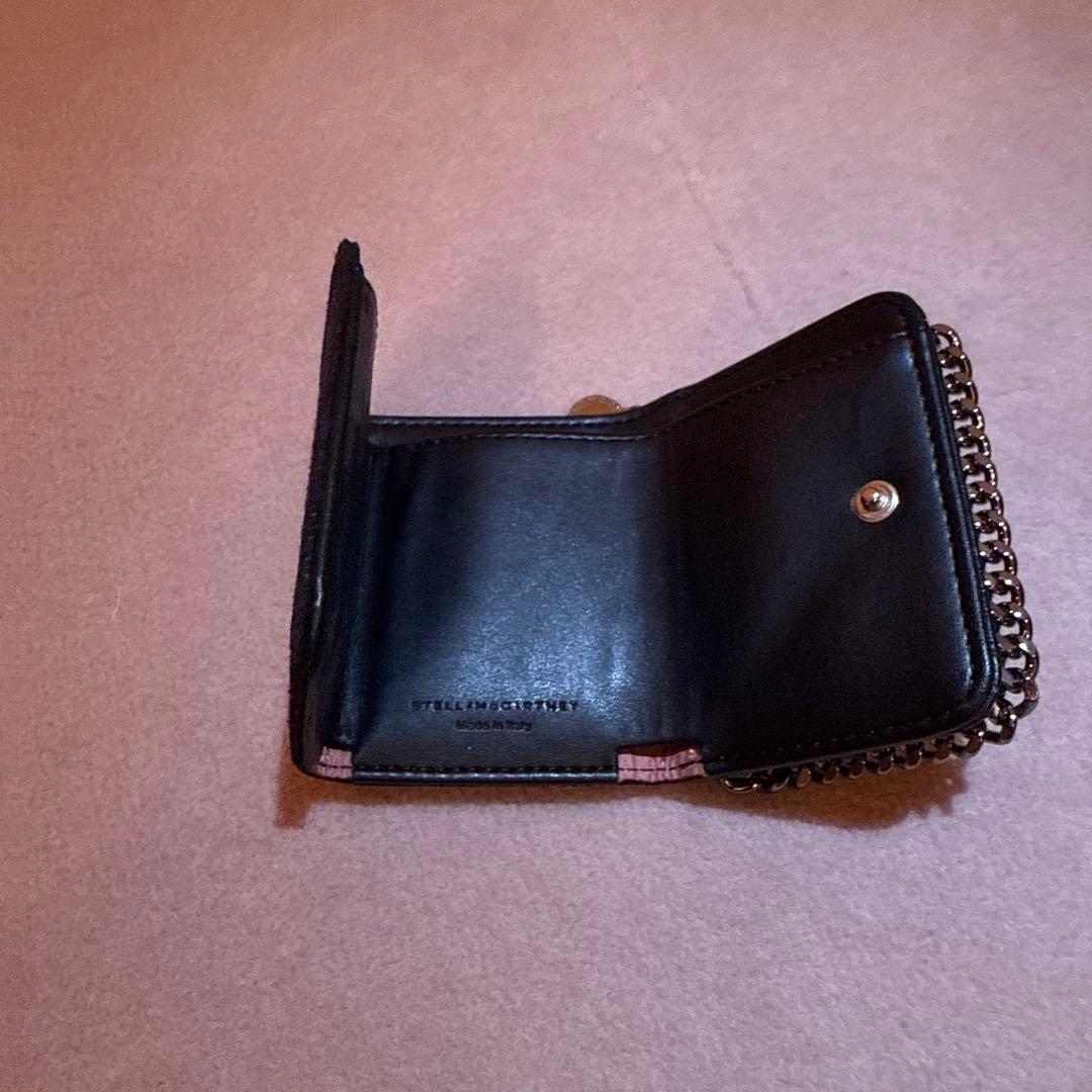 ステラマッカートニー　ファラベラスモールフラップウォレット　ブラック