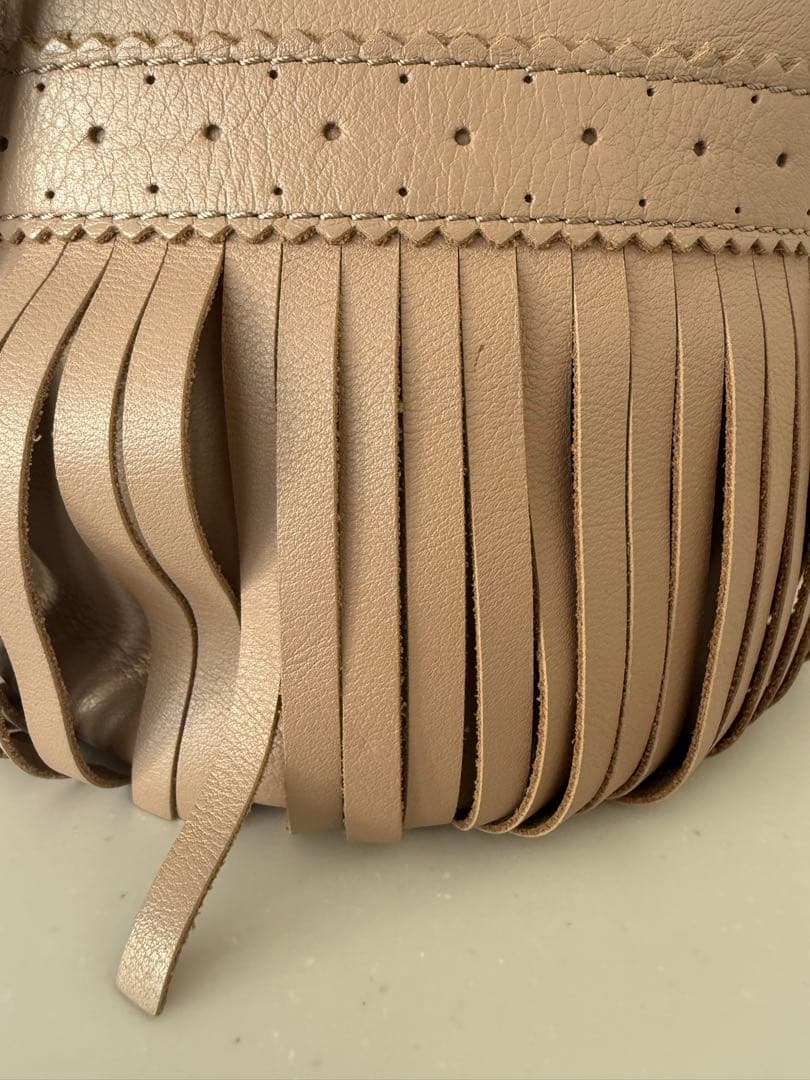 J&M DAVIDSON カーニバル 巾着型 ショルダーバッグ　フリンジ