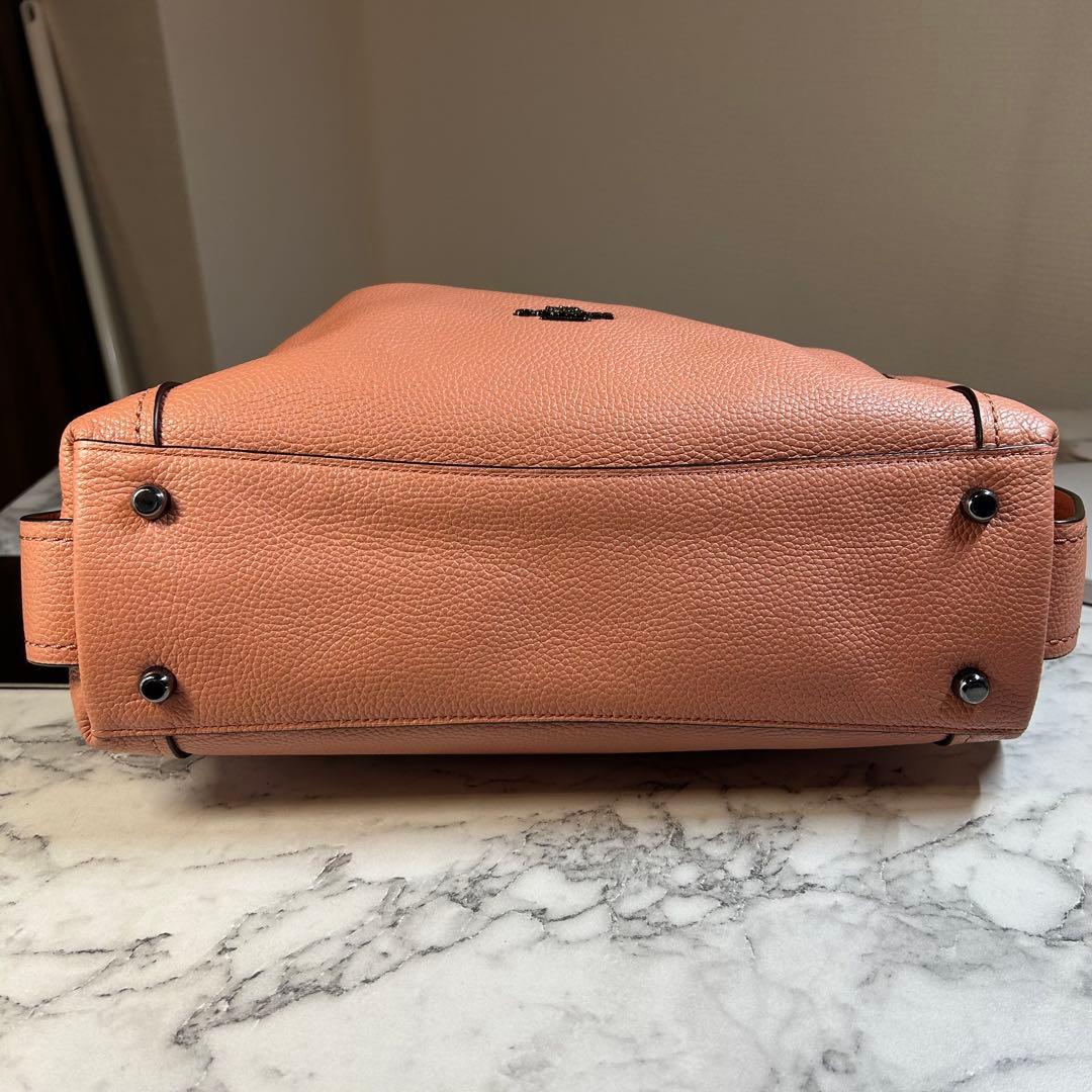 コーチ イーディー ショルダーバッグ トートバッグ ピンク 大容量 レザー