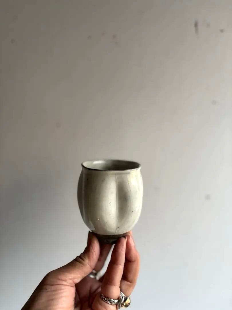 777 民芸 民陶 唐津焼 中里隆 粉引 瓜型湯呑み 3点組 美品 - メルカリ