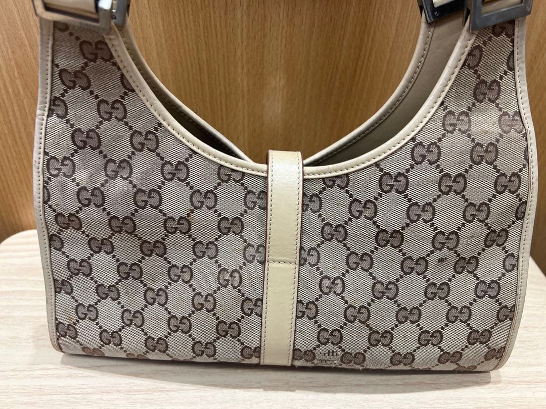 GUCCI グッチ ジャッキー GG柄 ショルダーバッグ キャンバス×レザー