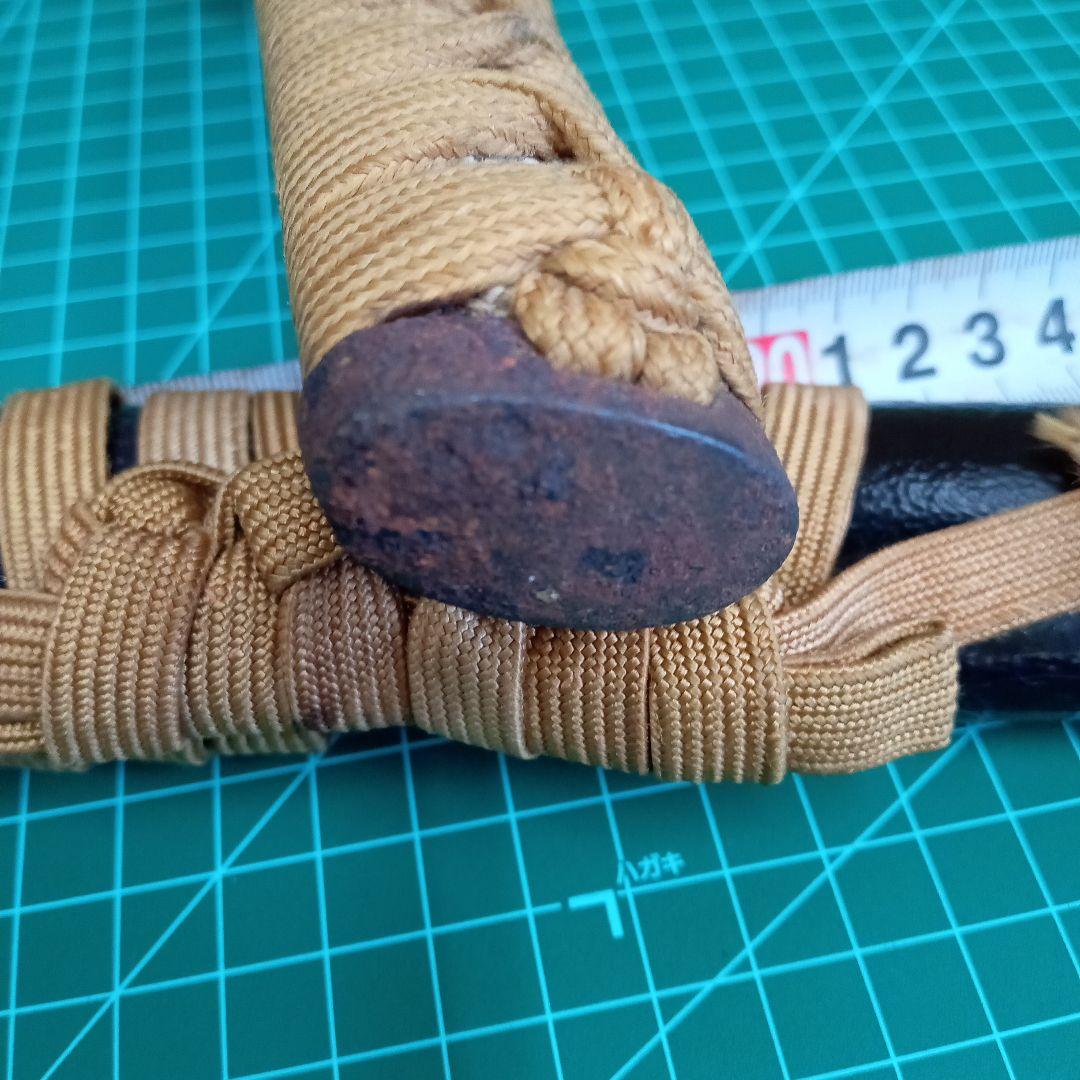 脇差拵え／残欠刃引合法カット品　玉鋼日本刀