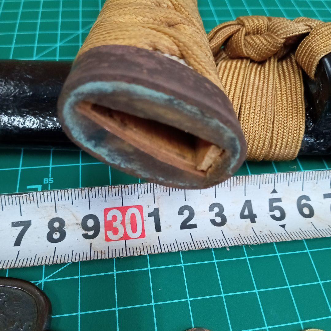 脇差拵え／残欠刃引合法カット品　玉鋼日本刀