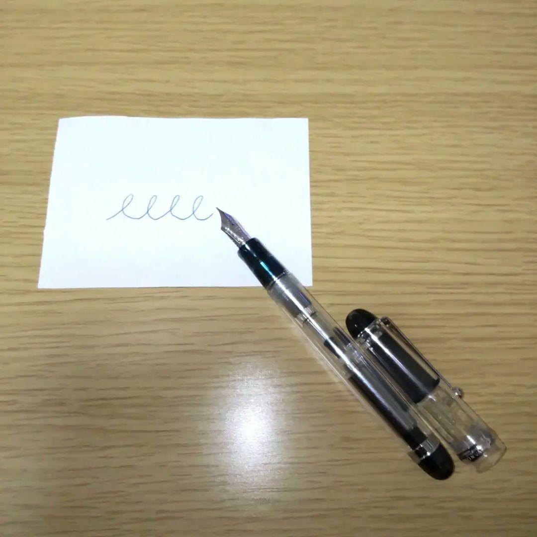 PILOT パイロット 万年筆 カスタム74 F 細字 透明軸 ノンカラー