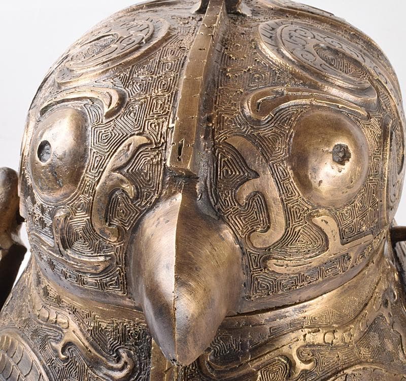 中国紫斑銅神獣持ち手爵NR5072