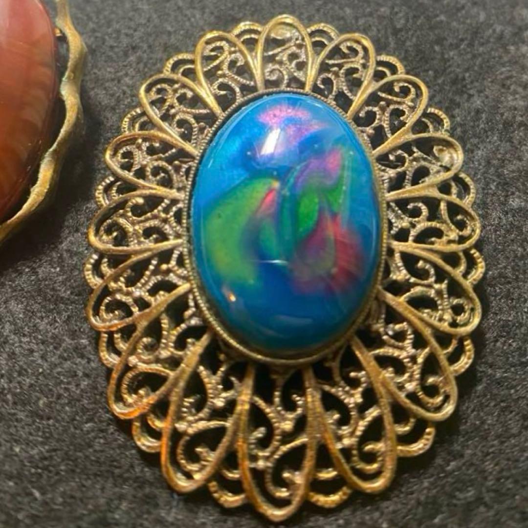 ブローチ コスチュームジュエリー ヴィンテージ 2点 セット アート