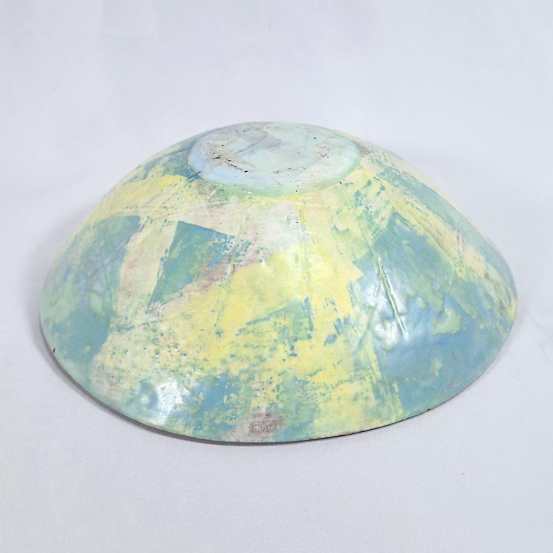 勝間田千恵子作「色絵大鉢」/陶器