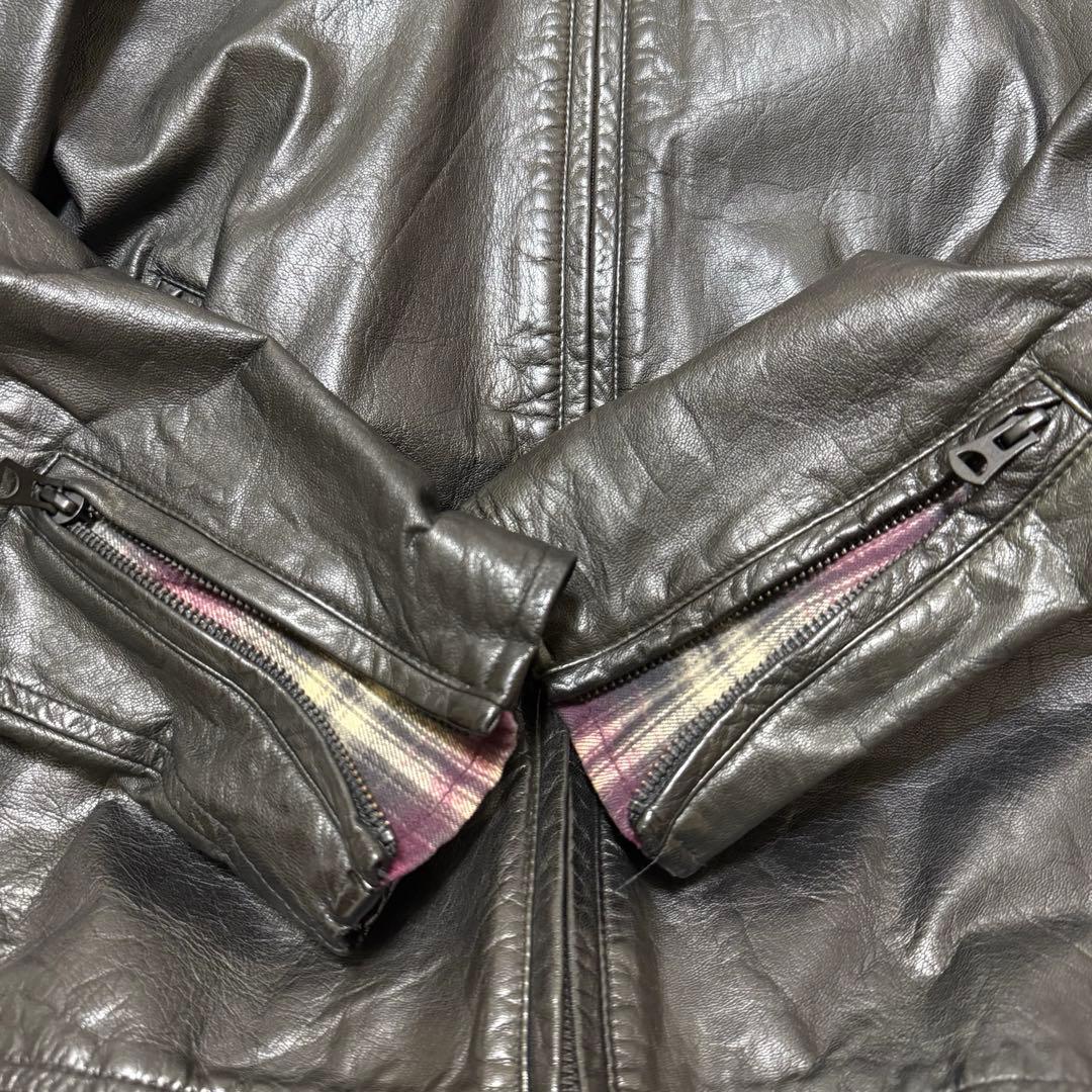 極上ラムレザー】 ポールスミス シングルライダースジャケット 裏地