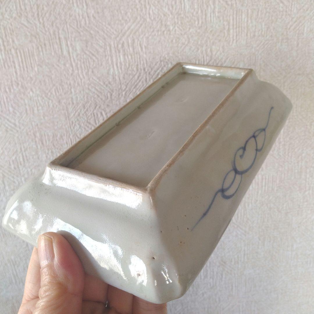 《新春セール！》古伊万里切込焼蛸唐草長皿二客