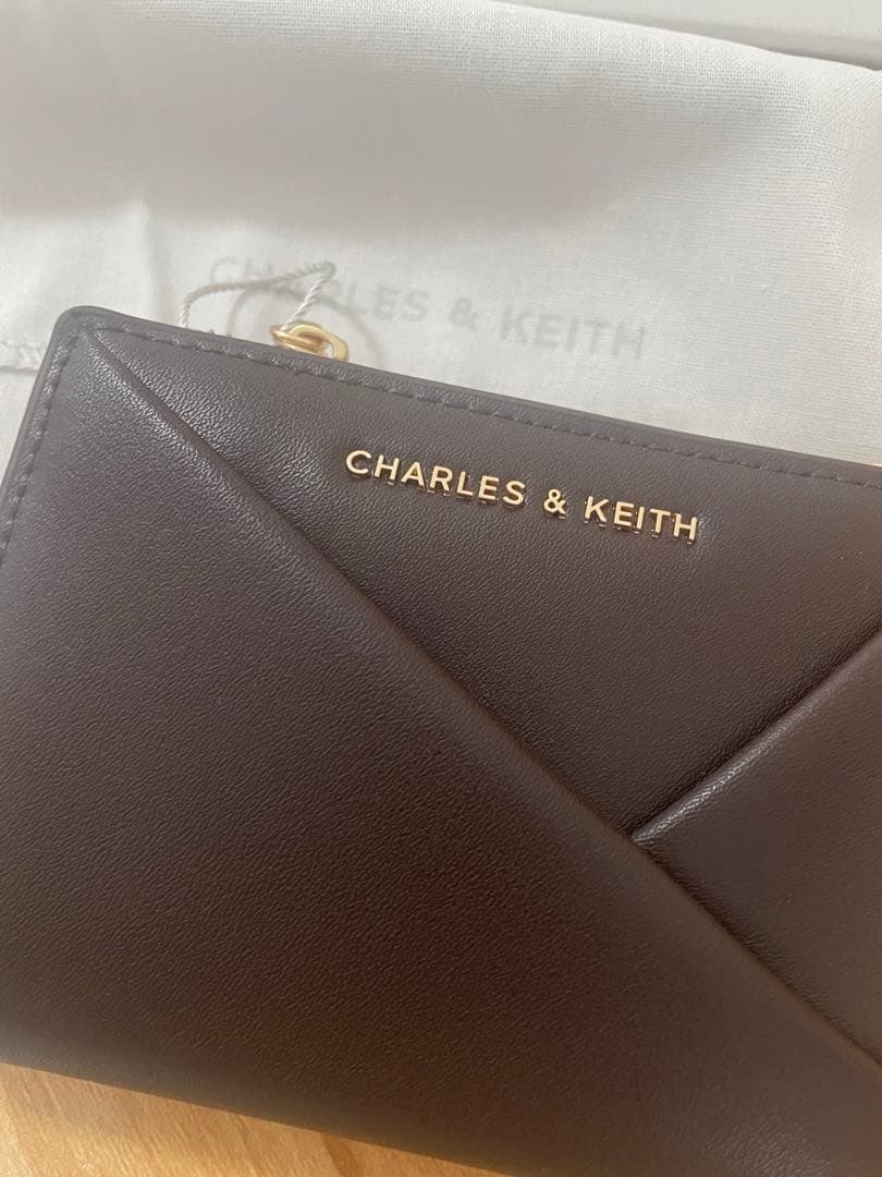 Midoriジオメトリックトップジップウォレットエスプレッソブラウン