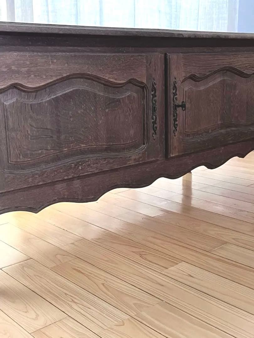 美品】フランスアンティーク ルイ15世 オーク材の装飾家具 送料込[3295