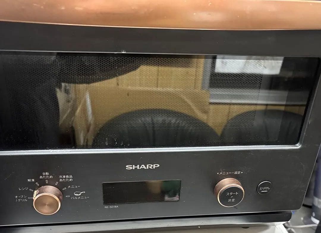SHARP オーブンレンジ RE-SD18A ブラック ジャンク品 SHARP RE-SD18A