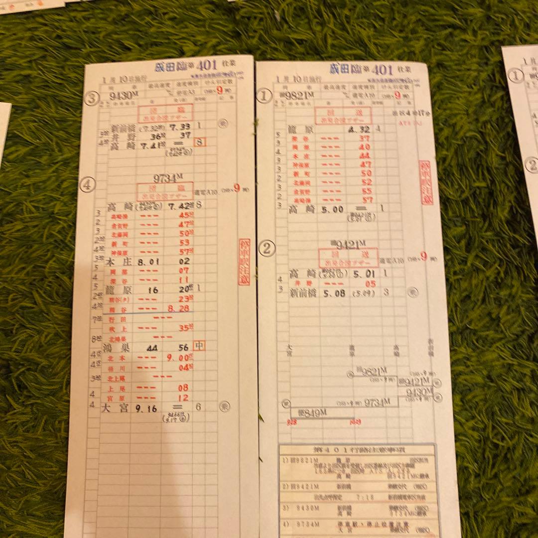 鉄道　スタフ　籠原区　成田臨　8行路