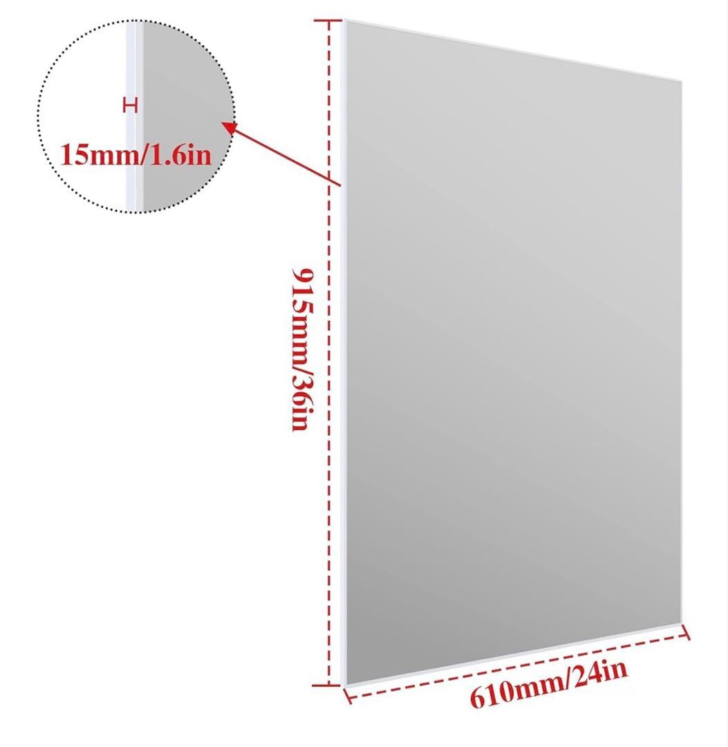 BEAUTME 洗面鏡 浴室鏡 壁掛け鏡 姿見鏡 全身鏡 アルミ 壁掛けミラー