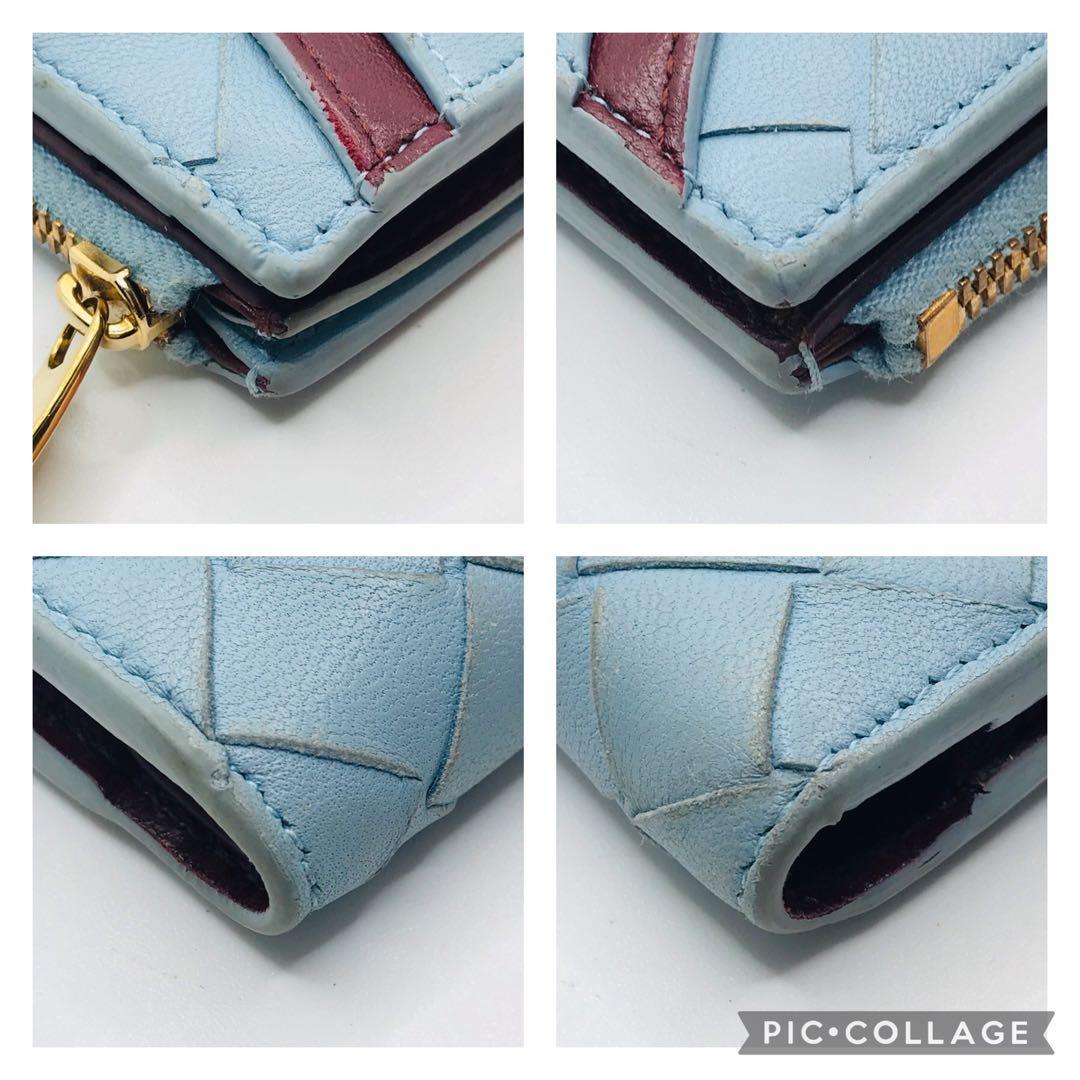 ボッテガ ヴェネタ✨マキシイントレチャート コンパクトウォレット バイカラー