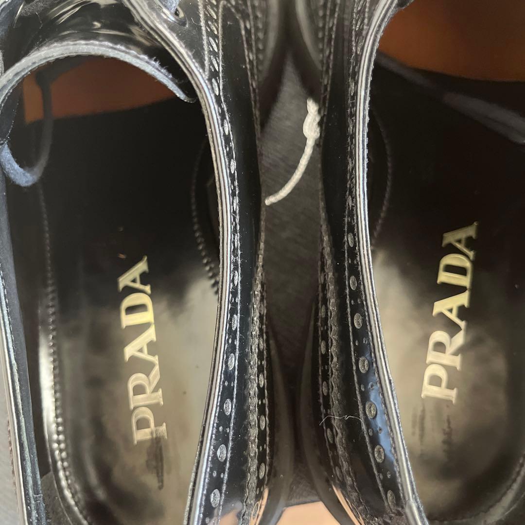 PRADA ウイングチップ レザーシューズ シャークソール ブーツ ローファー