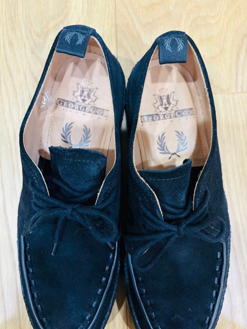 ◆美品　ECOX PATRICCOX 黒 スエード モカシン シューズ