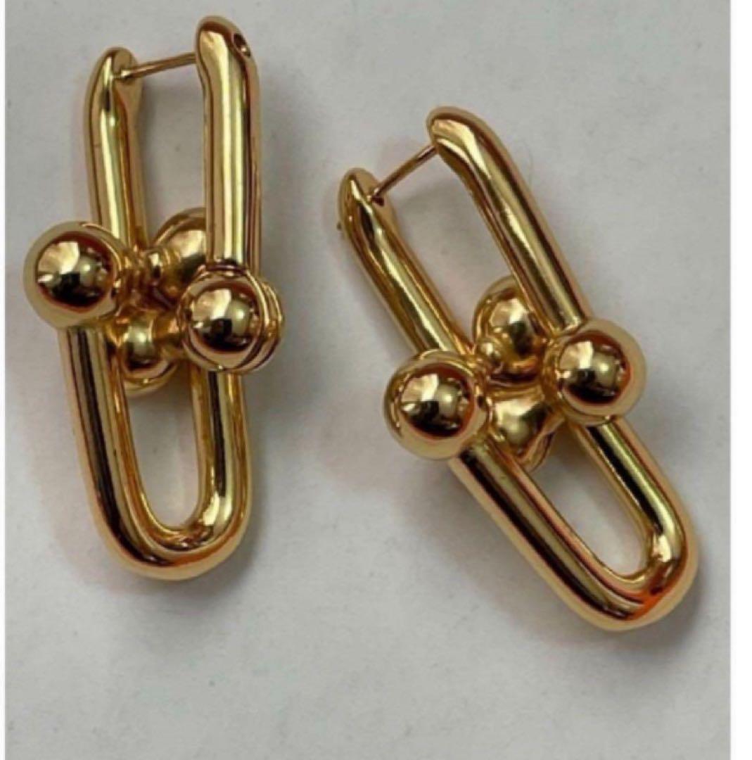 ✨ハイクオリティ✨ハードウェア モデル 海外セレブ ゴールド ピアス BIG！