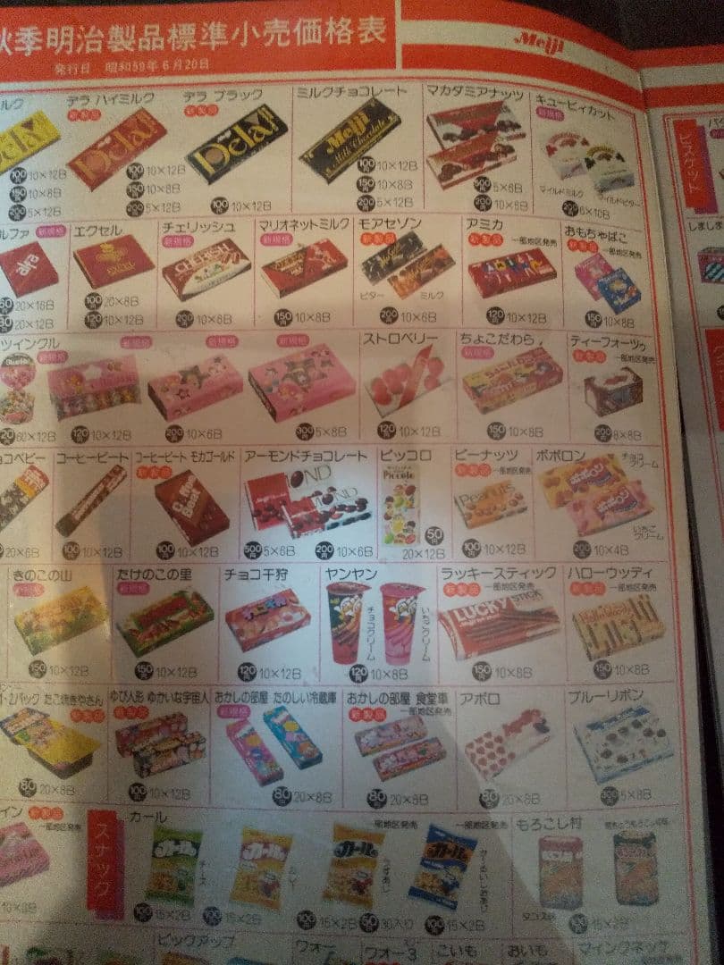 超激レア！ 昭和レトロ 1984年 明治チョコレート菓子 カタログバインダー
