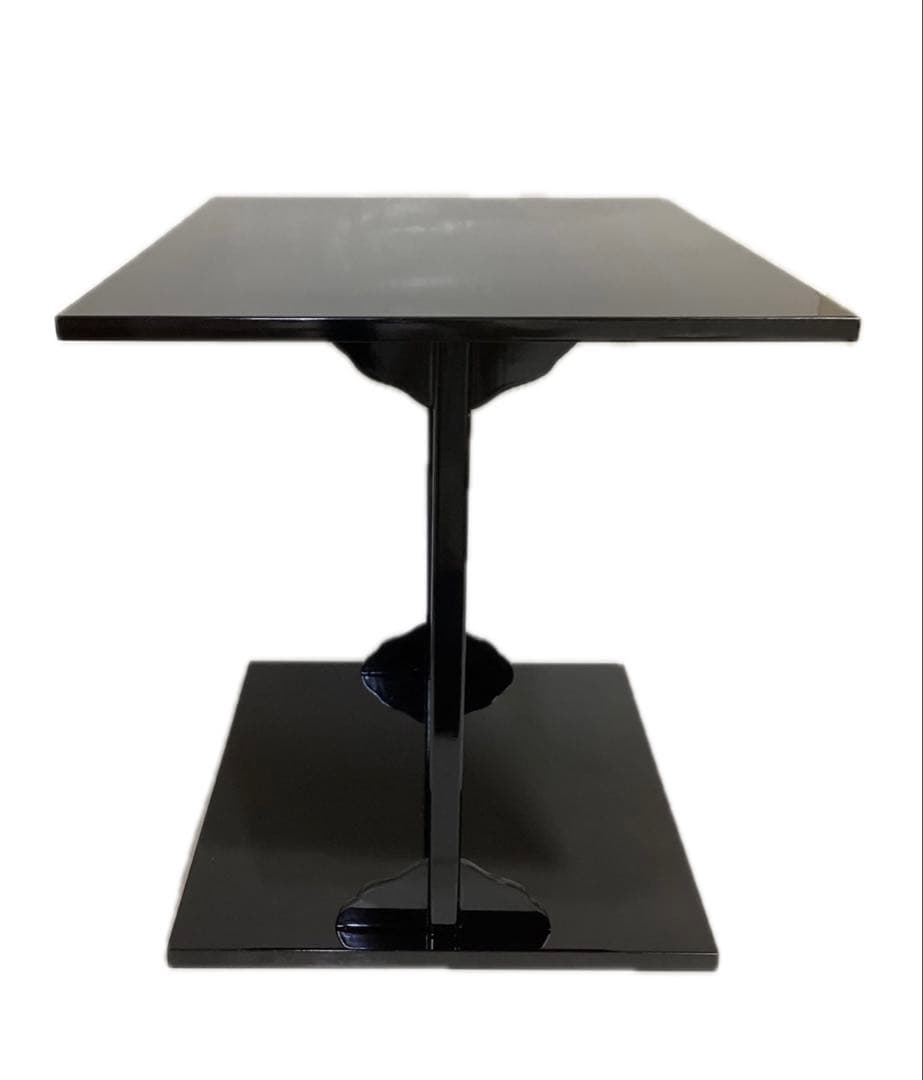 四方棚 黒 真塗 而妙斎好 組立式 可映 木箱入