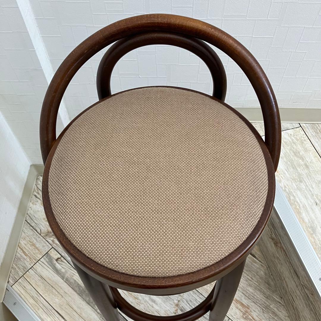 【希少】秋田木工 ベントウッド ハイスツール 曲げ木 丸椅子 カウンターチェア