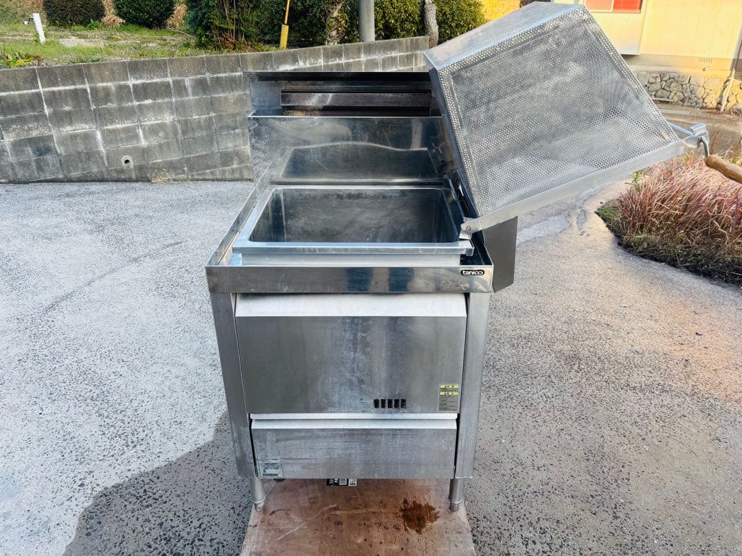 M14☆タニコー☆ガス式ゆで麺機 ガス式角型うどん釜 飲食