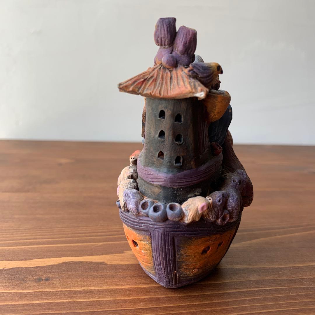 確認用　土人形　郷土玩具　民芸　フォークアート　聖書モチーフ　ノアの箱舟　置物