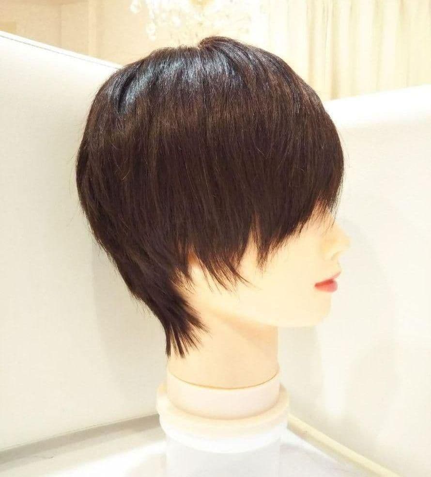 人毛100%ウィッグ総手植えつむじ地肌✨中島健人❣️さら艶髪！美人ショート✨