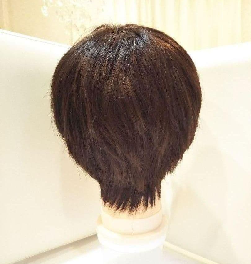 人毛100%ウィッグ総手植えつむじ地肌✨中島健人❣️さら艶髪！美人ショート✨