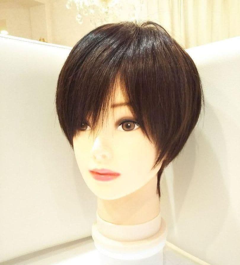 人毛100%ウィッグ総手植えつむじ地肌✨中島健人❣️さら艶髪！美人ショート✨