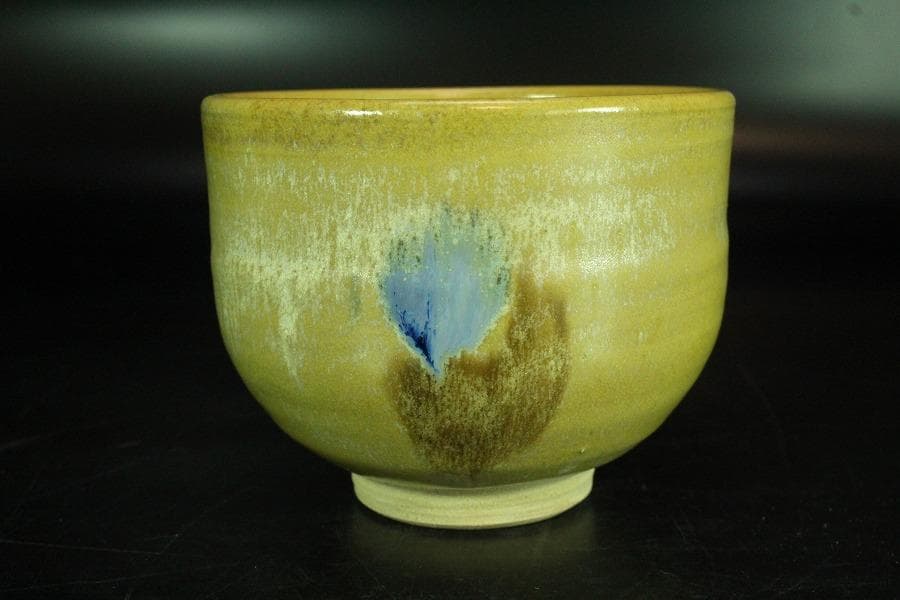 茶道具 清水正作 彩釉 京焼 茶碗 煎茶 美品 共箱(K-YC425)