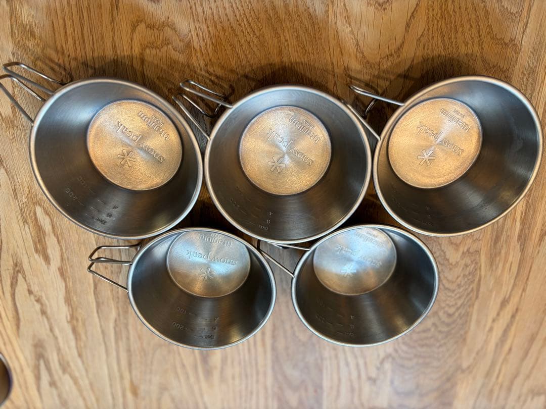 スノーピーク チタンシェラカップ 5個セット