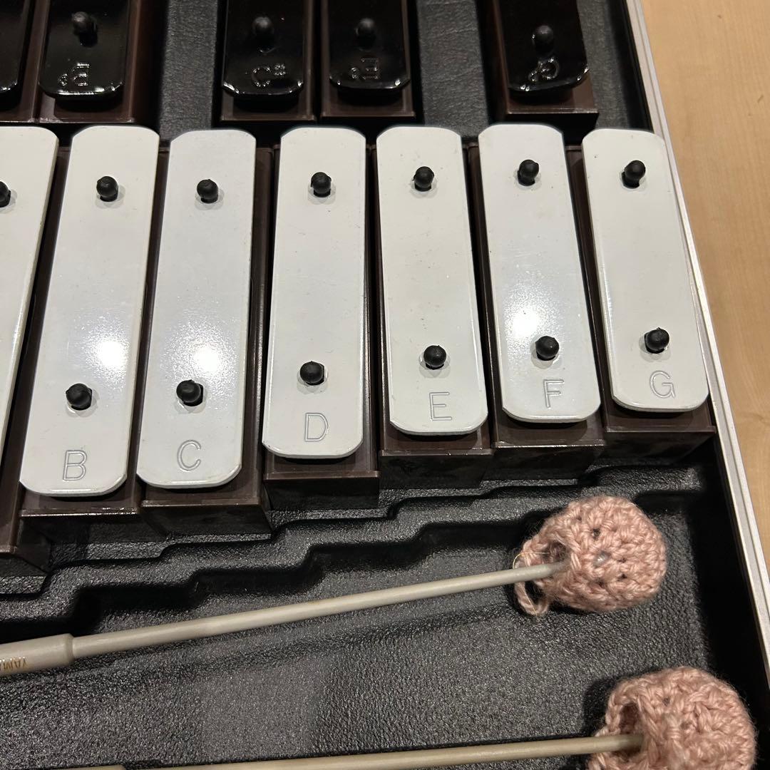 ハードケース付き グロッケン 鉄琴 ブロック 25音