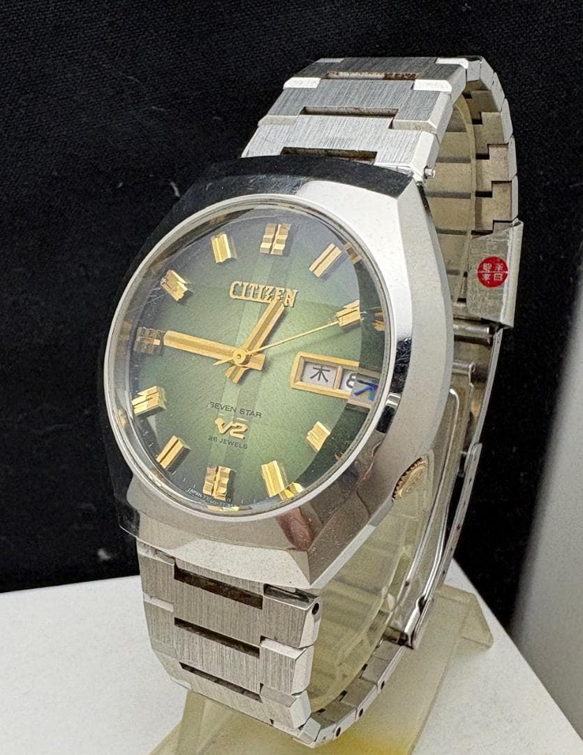 858/稼働 シチズン セブンスター V2 7面カットガラス 自動巻き 26石