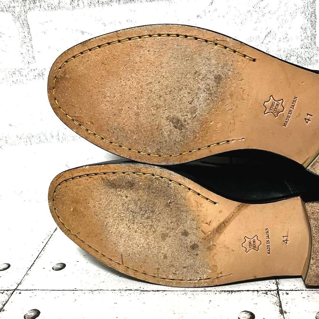 【パドローネ】ダービーシューズ プレーントゥ レザー♡ブラック 41