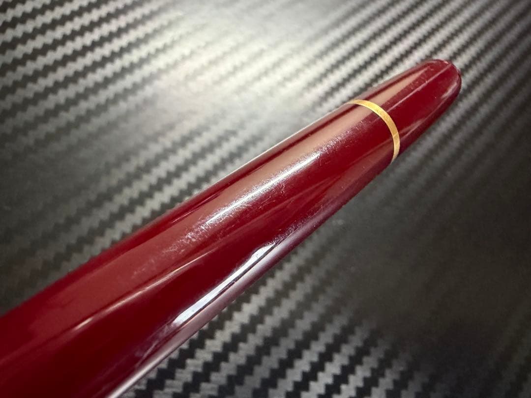 美品 エボナイト芯 モンブラン 144 ボルドー 全金 EF 極細字 万年筆